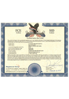 certification FDA